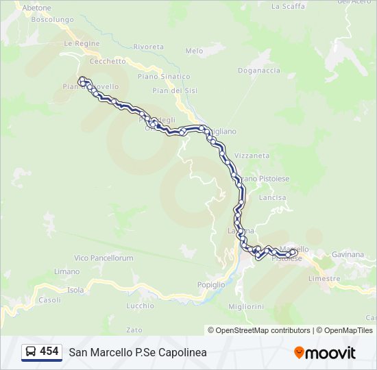 454 Bus Line Map