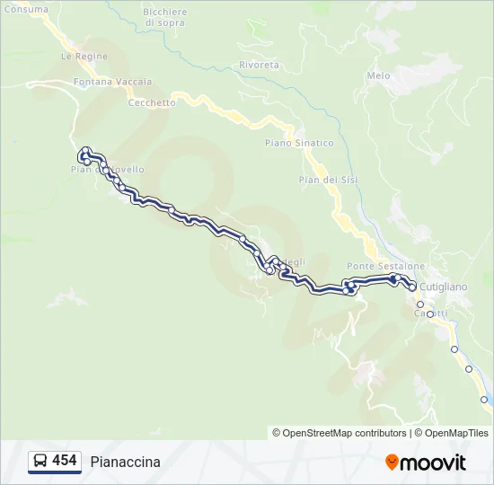 454 Bus Line Map