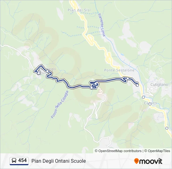 454 Bus Line Map