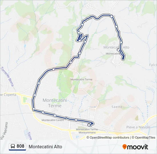808 Bus Line Map