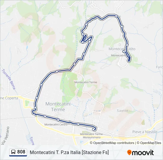 808 Bus Line Map
