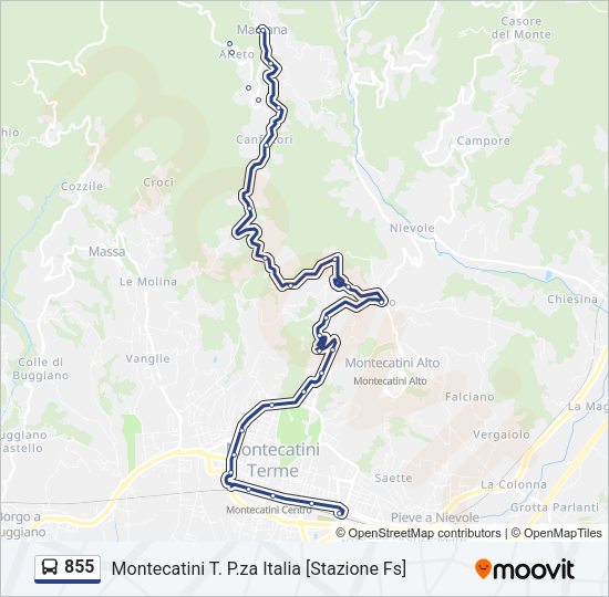 855 Bus Line Map