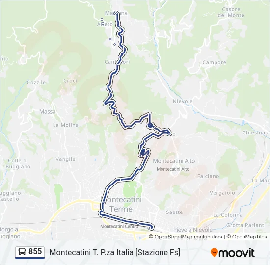 855 Bus Line Map