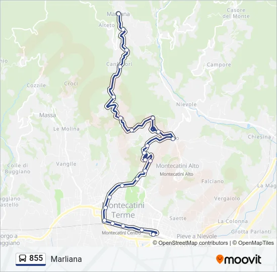 855 Bus Line Map