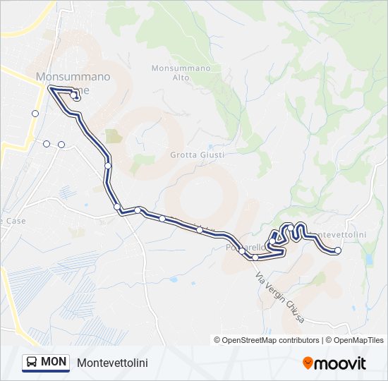 MON bus Line Map