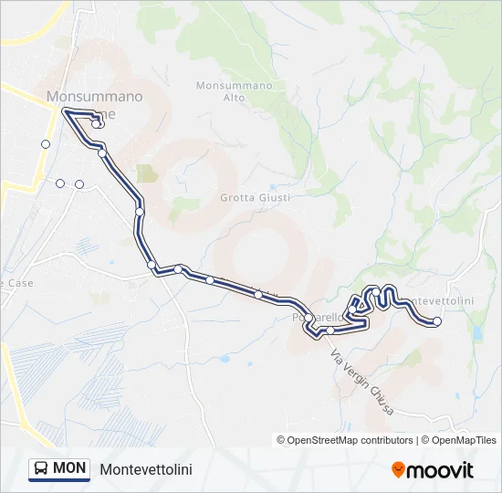 MON Bus Line Map