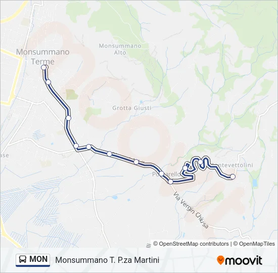 MON Bus Line Map