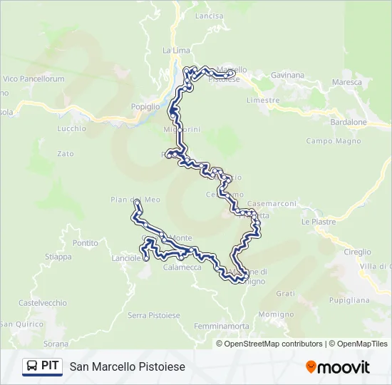 PIT Bus Line Map