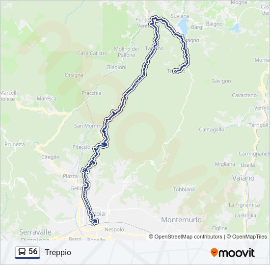 Percorso linea  56