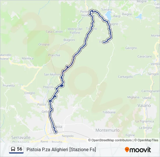 56 Bus Line Map