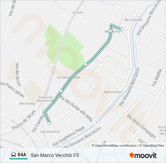 Percorso linea  84A