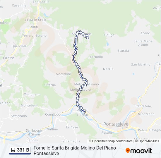 331 B Bus Line Map