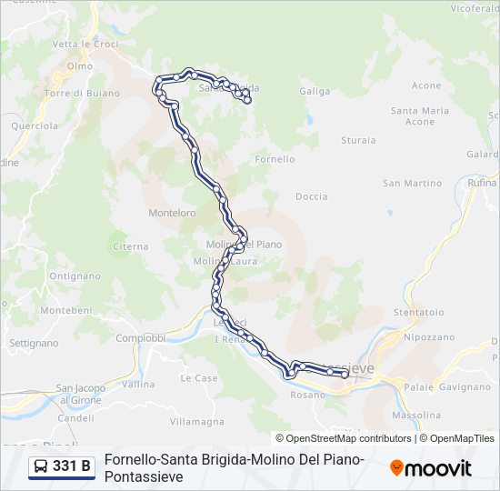 331 B Bus Line Map