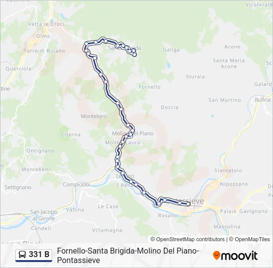 331 B Bus Line Map