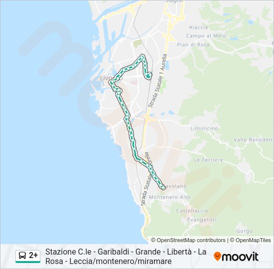 2+ Bus Line Map