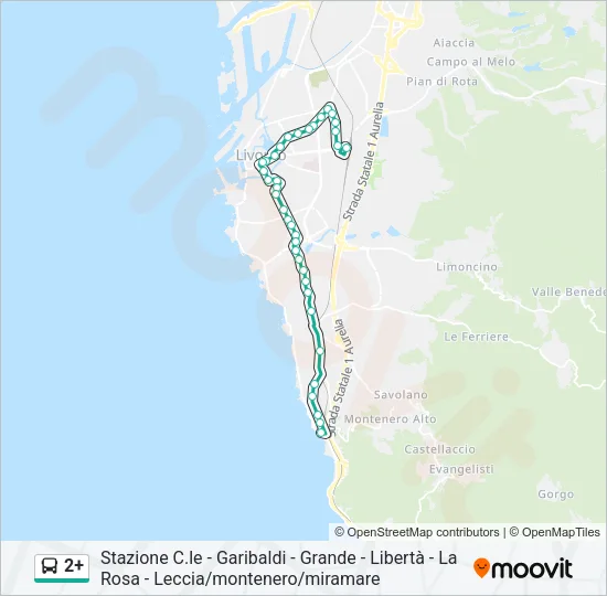 2+ Bus Line Map