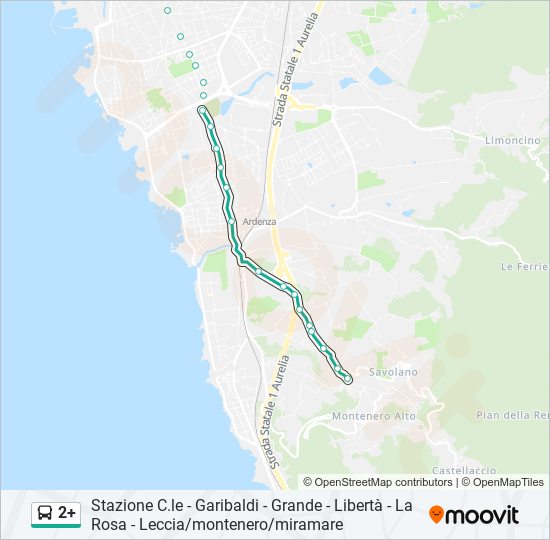 2+ bus Line Map