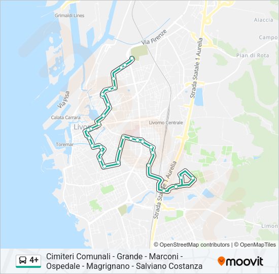 4+ Bus Line Map
