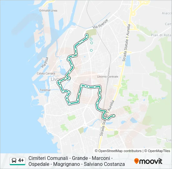 4+ Bus Line Map
