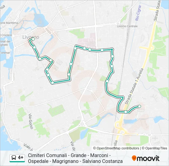 4+ Bus Line Map