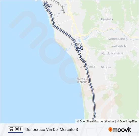 001 Bus Line Map