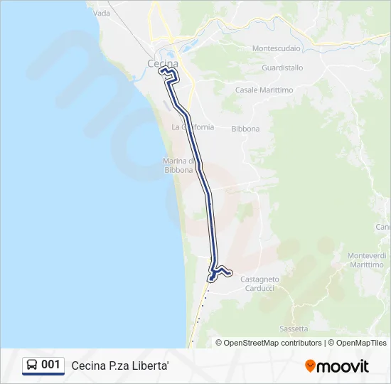 001 Bus Line Map