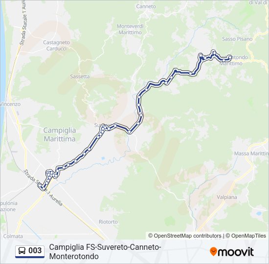 003 Bus Line Map
