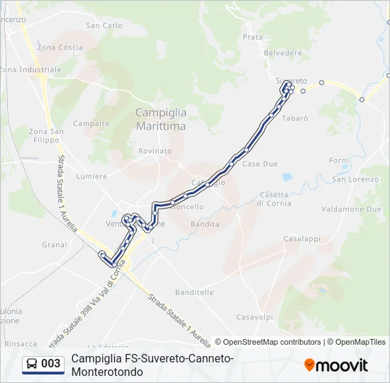 003 Bus Line Map