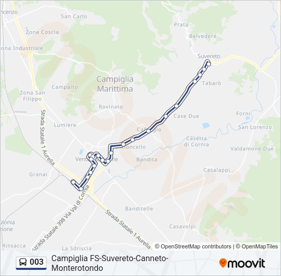 003 Bus Line Map