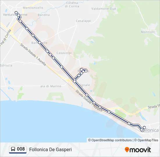 008 Bus Line Map