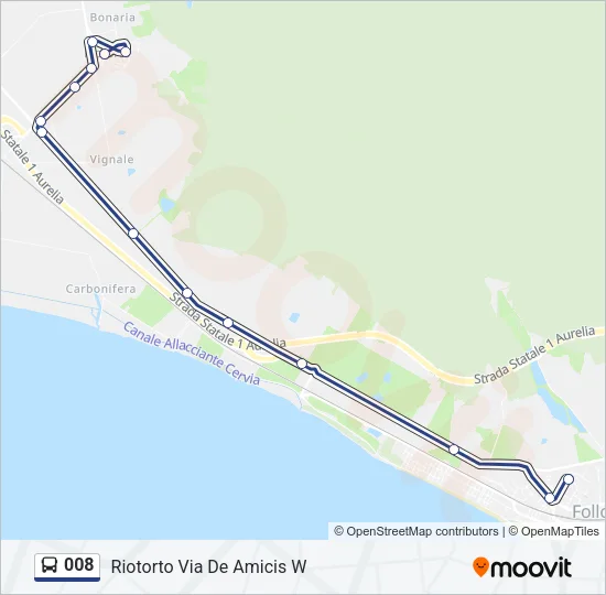 008 Bus Line Map