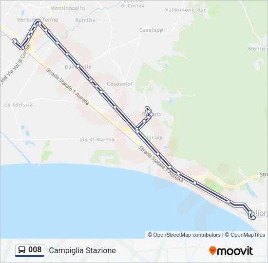 008 Bus Line Map