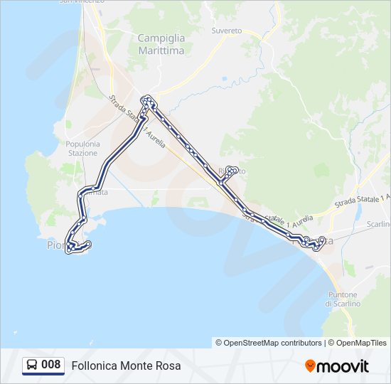 008 Bus Line Map