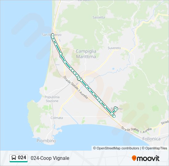 024 Route Schedules, Stops & Maps 024Coop Vignale (Updated)