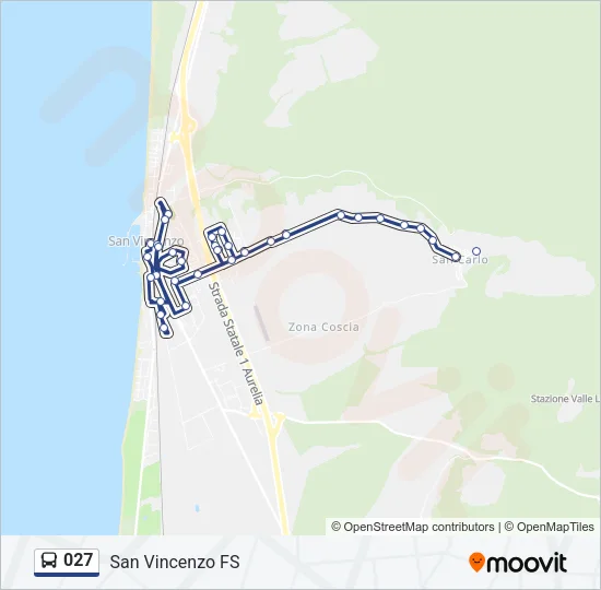 027 Bus Line Map