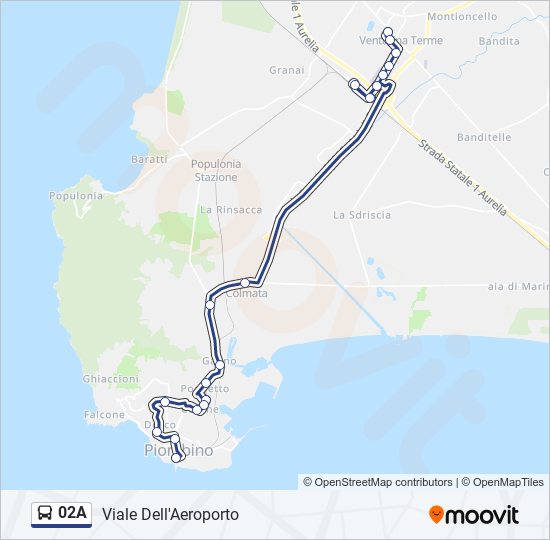 02A bus Line Map