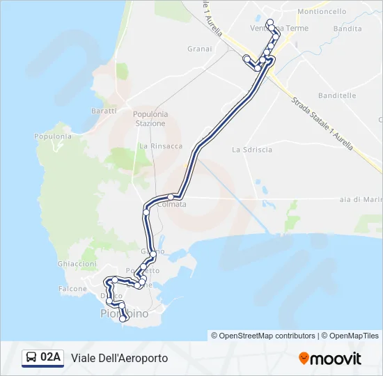 02A Bus Line Map