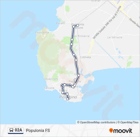 02A Bus Line Map