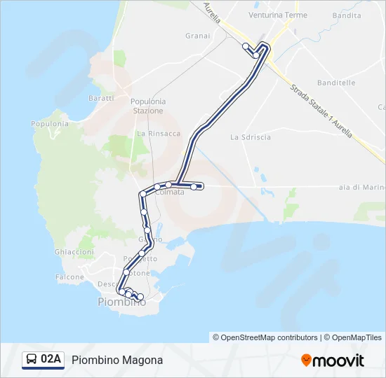 02A Bus Line Map