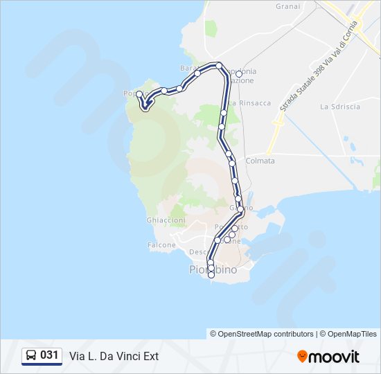 031 bus Line Map