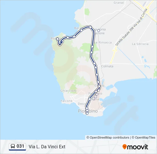 031 Bus Line Map