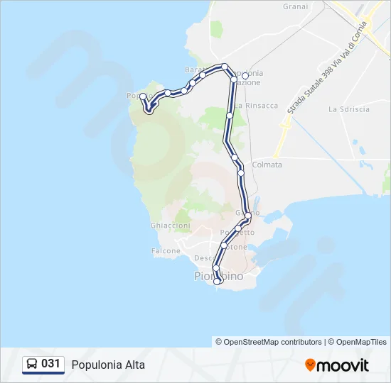 031 Bus Line Map
