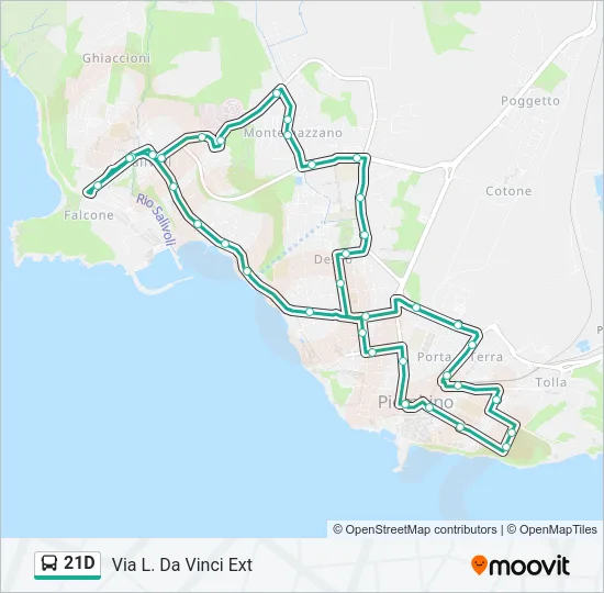 21D Bus Line Map