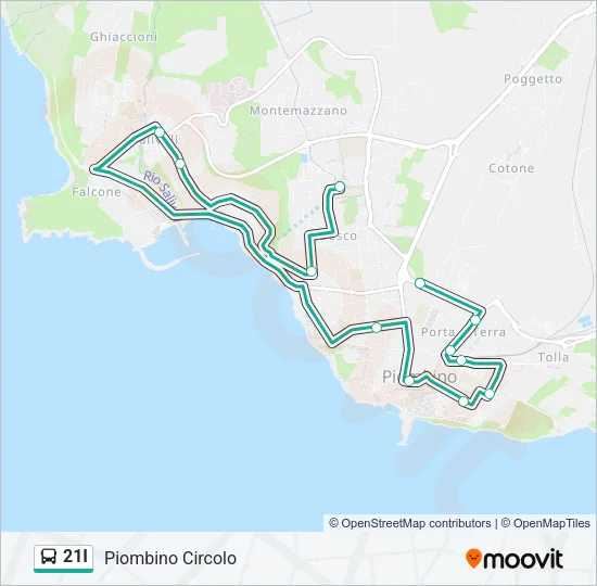 21I Bus Line Map