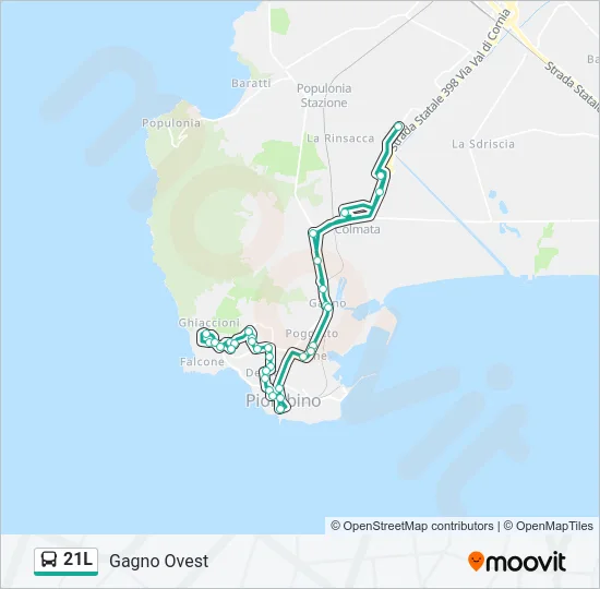 21L Bus Line Map
