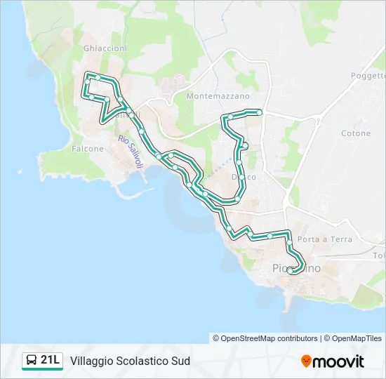 21L Bus Line Map