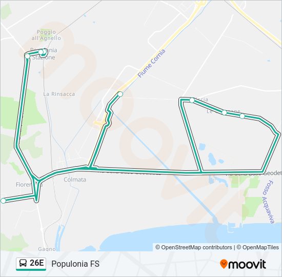 26E Bus Line Map