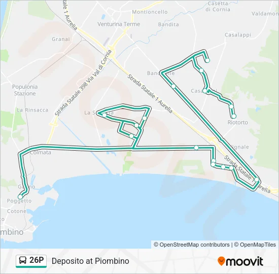 26P Bus Line Map
