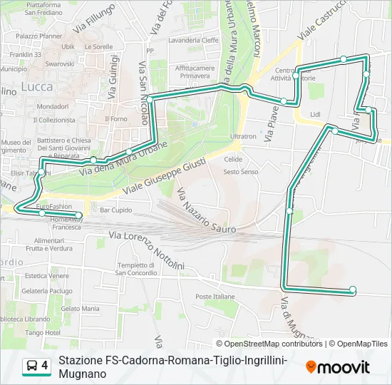 4 Bus Line Map