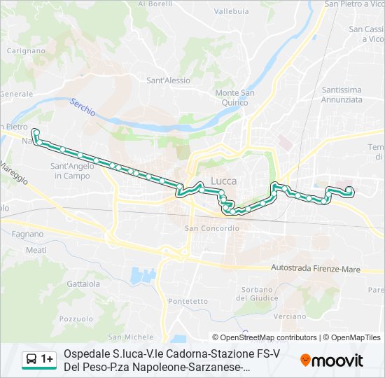 1+ bus Line Map